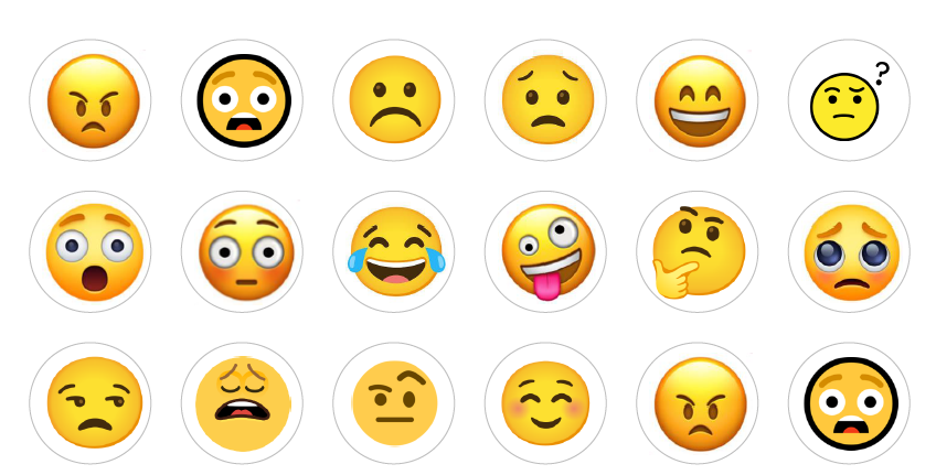 Emotions Clash emoji lid stickers